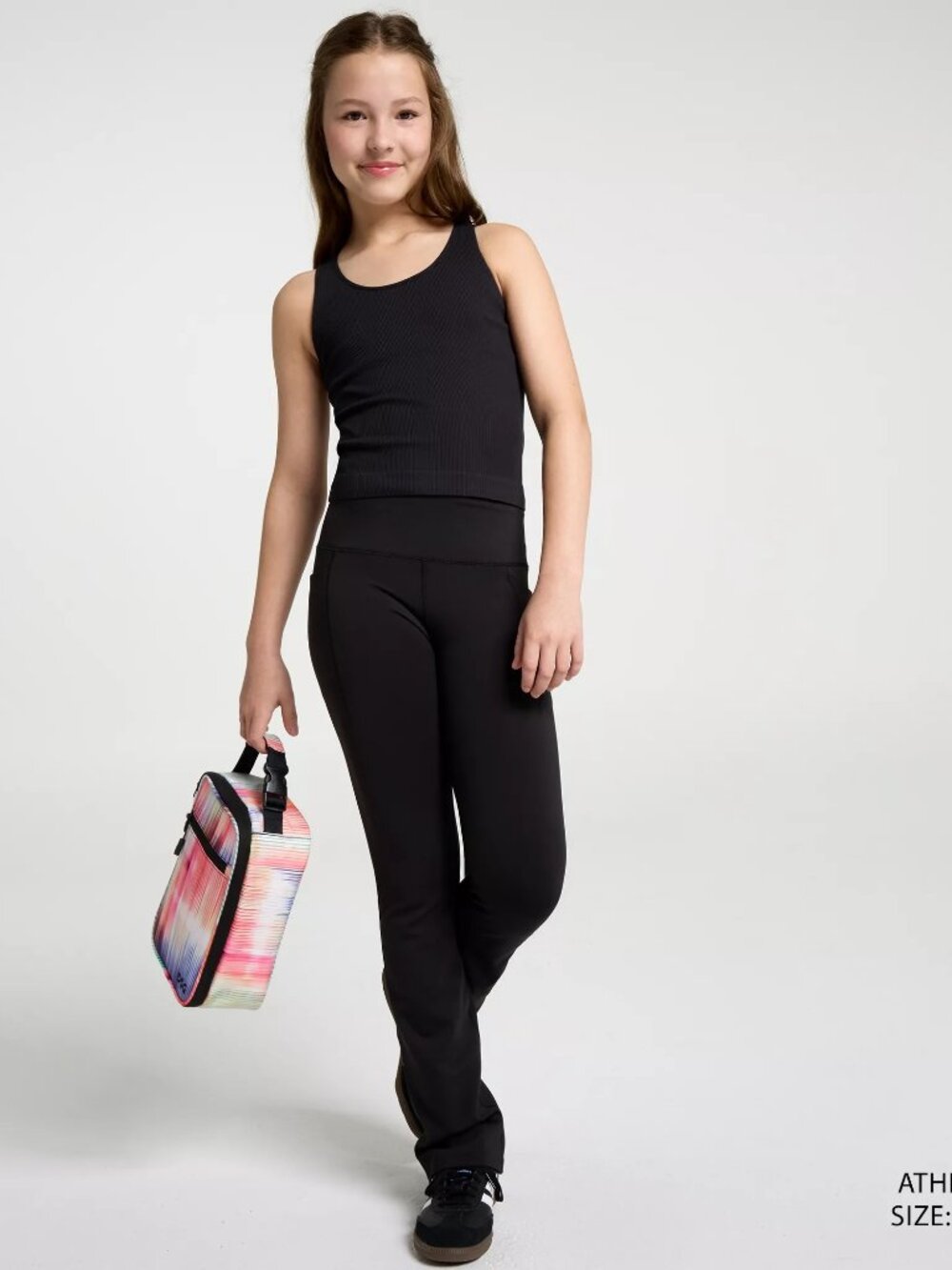 NWT Girl's Momentum Black Flare Leggings Size Small